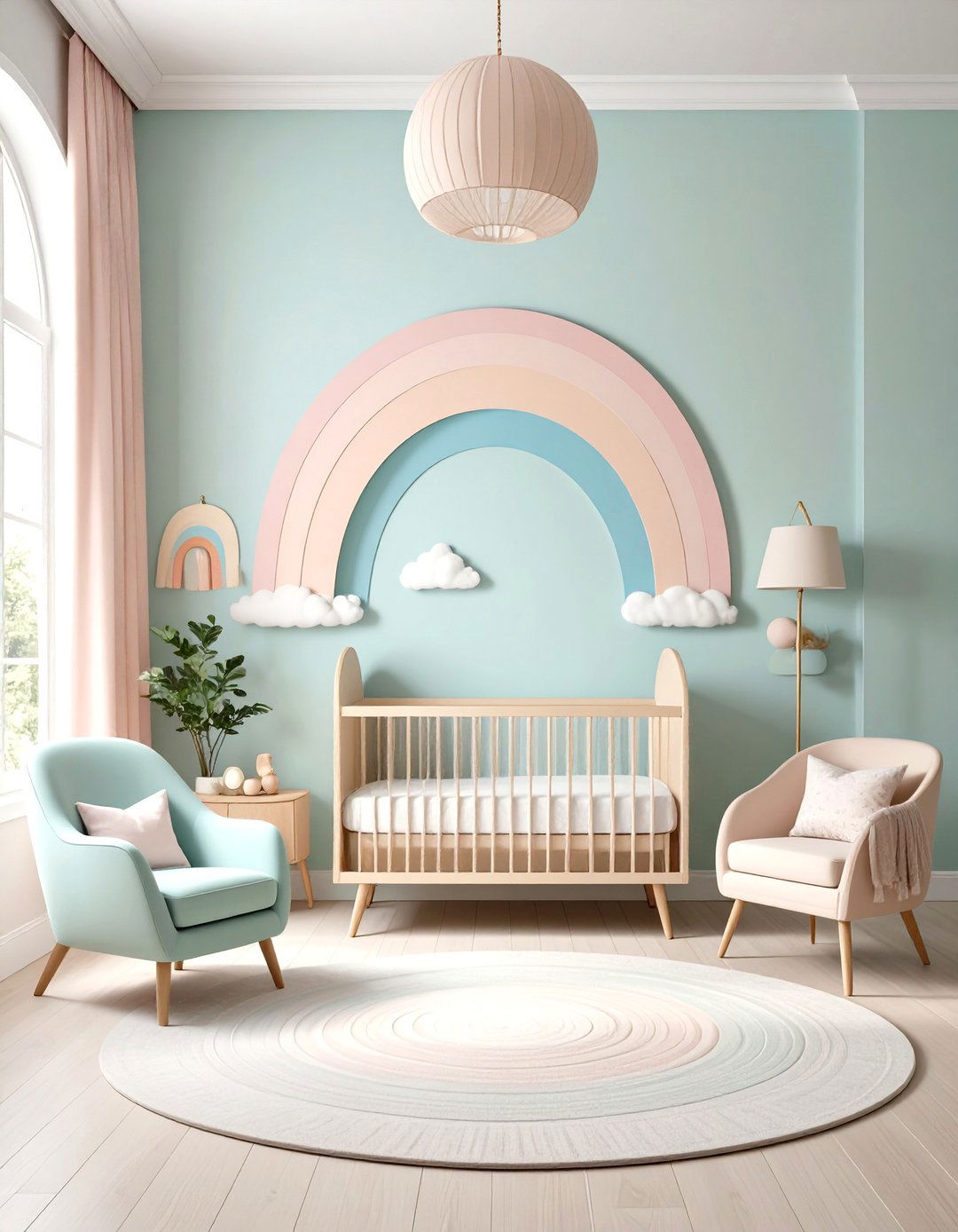 Rainbow Arc and Circle Wall Art - 24 Nursery Wall Decor Ideas