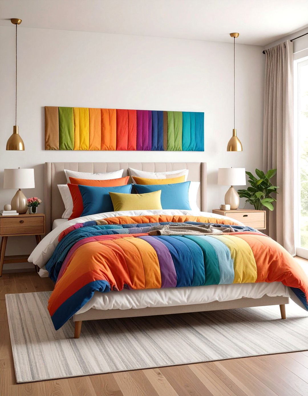 Rainbow Bedding Collection - 24 Rainbow Bedroom Ideas