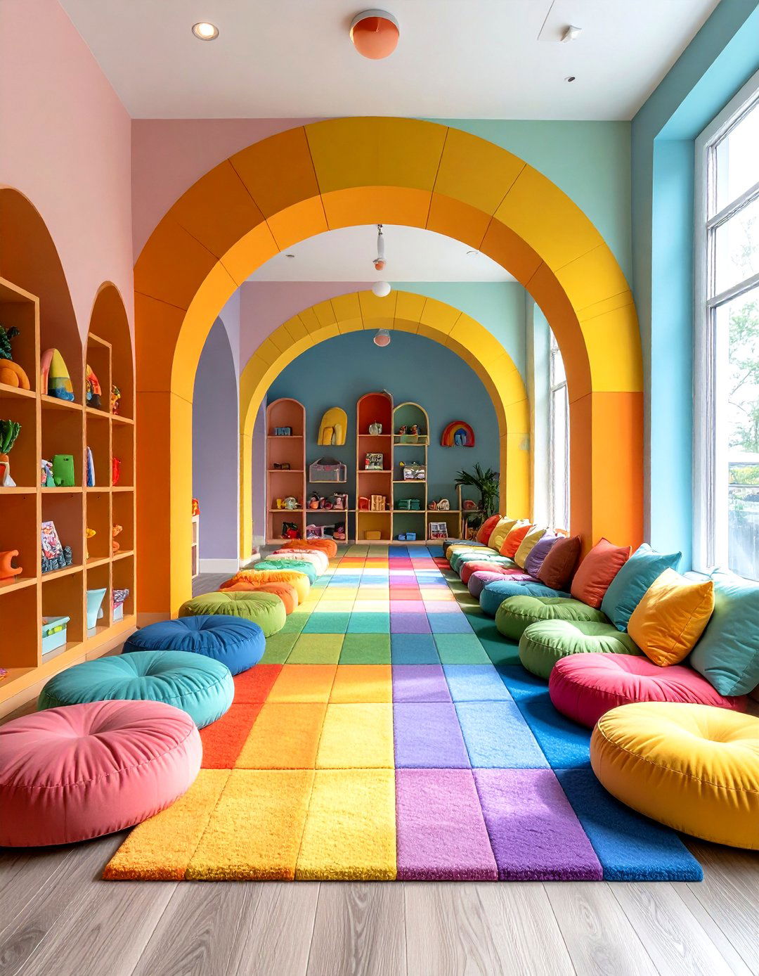 Rainbow Bridge Reading Pathway - 24 kids reading nook ideas