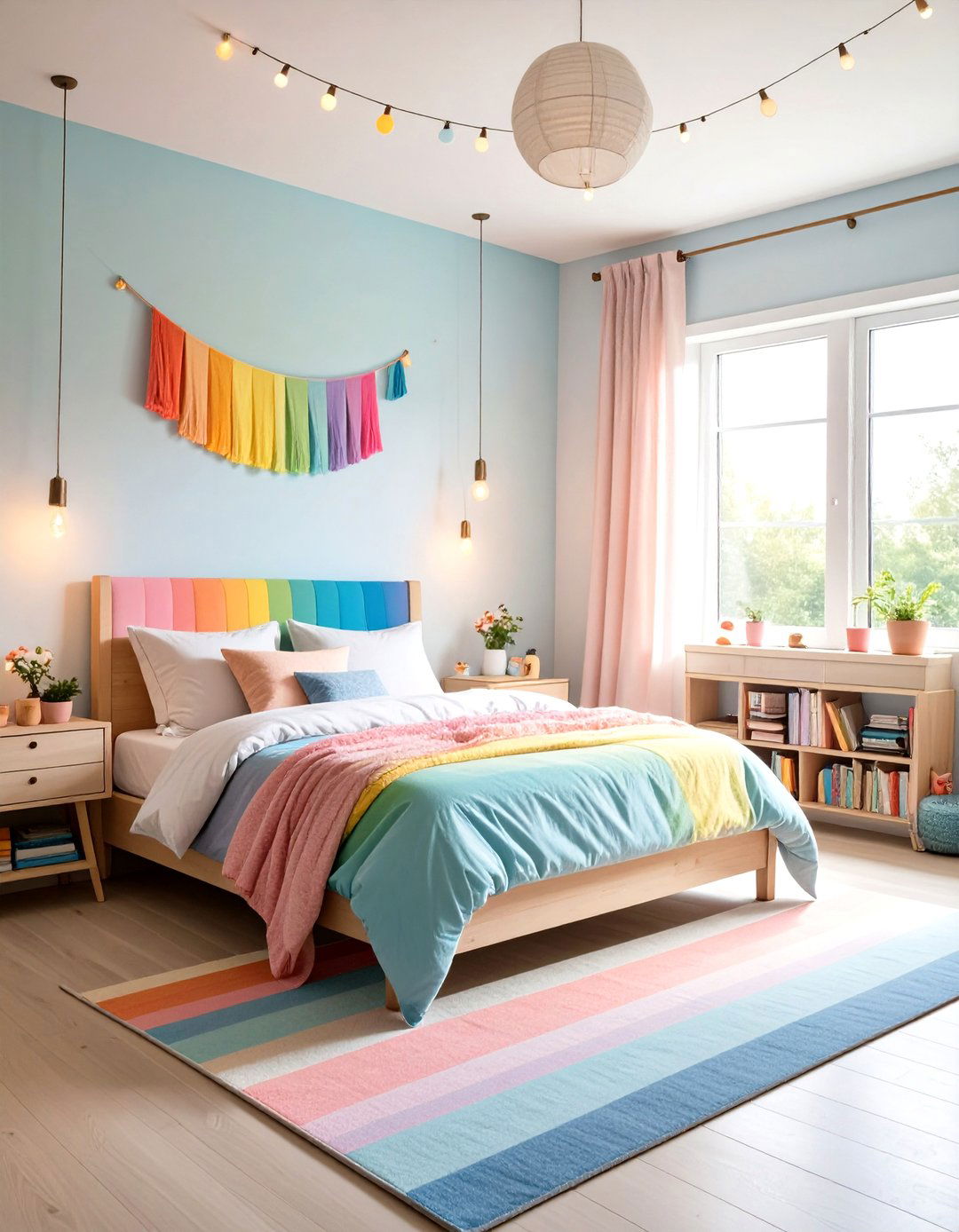 Rainbow Bright Indie Room with Spectrum Colors - 24 Indie Room Ideas