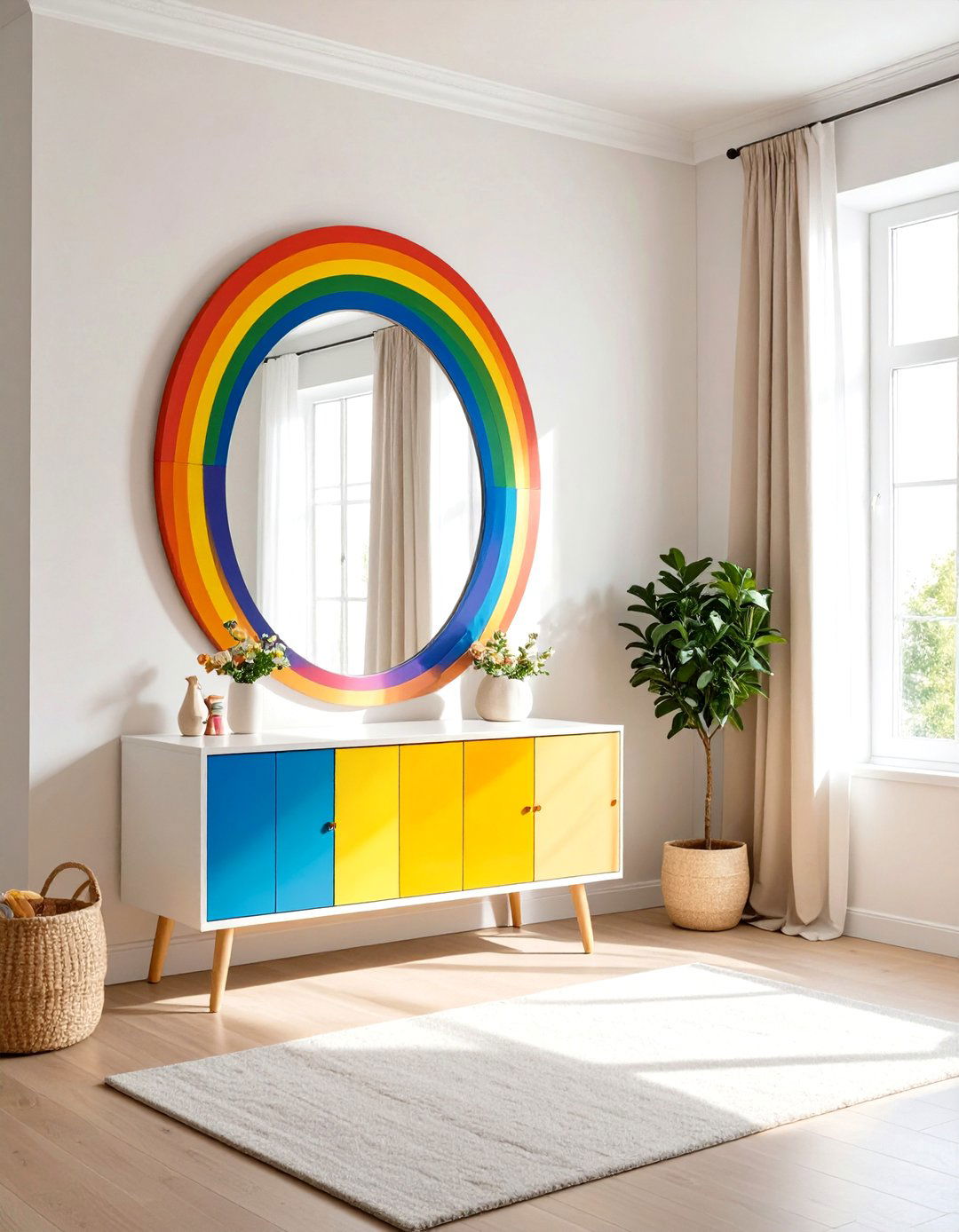 Rainbow Mirror Frames - 24 Rainbow Nursery Ideas