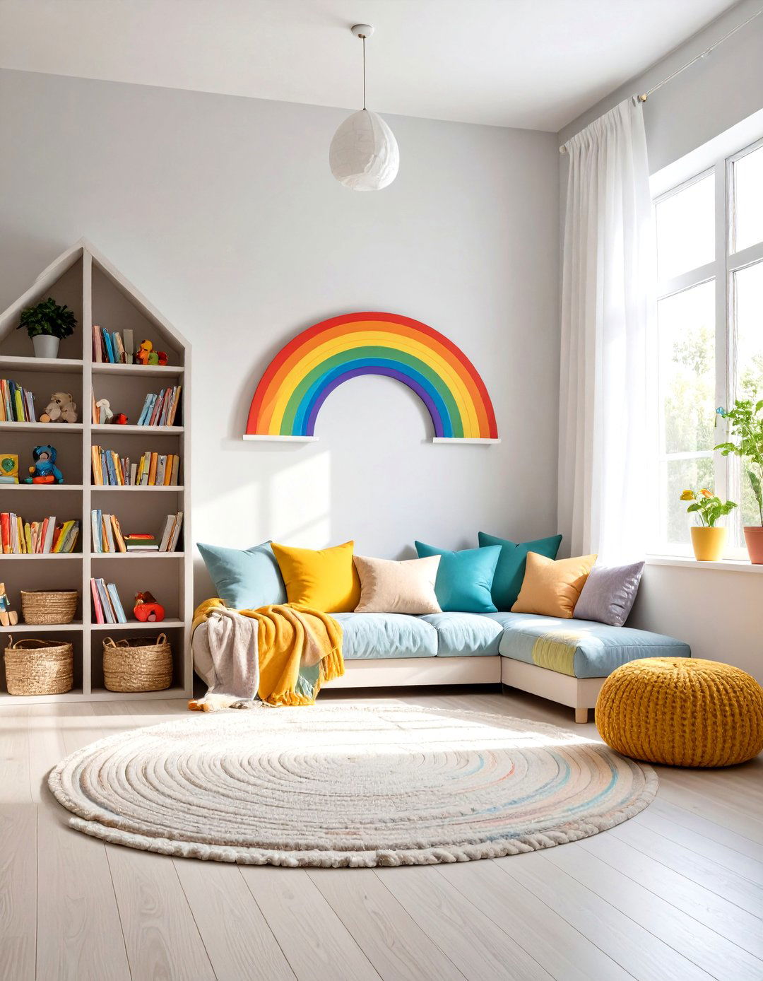 Rainbow Reading Nooks - 24 Rainbow Nursery Ideas