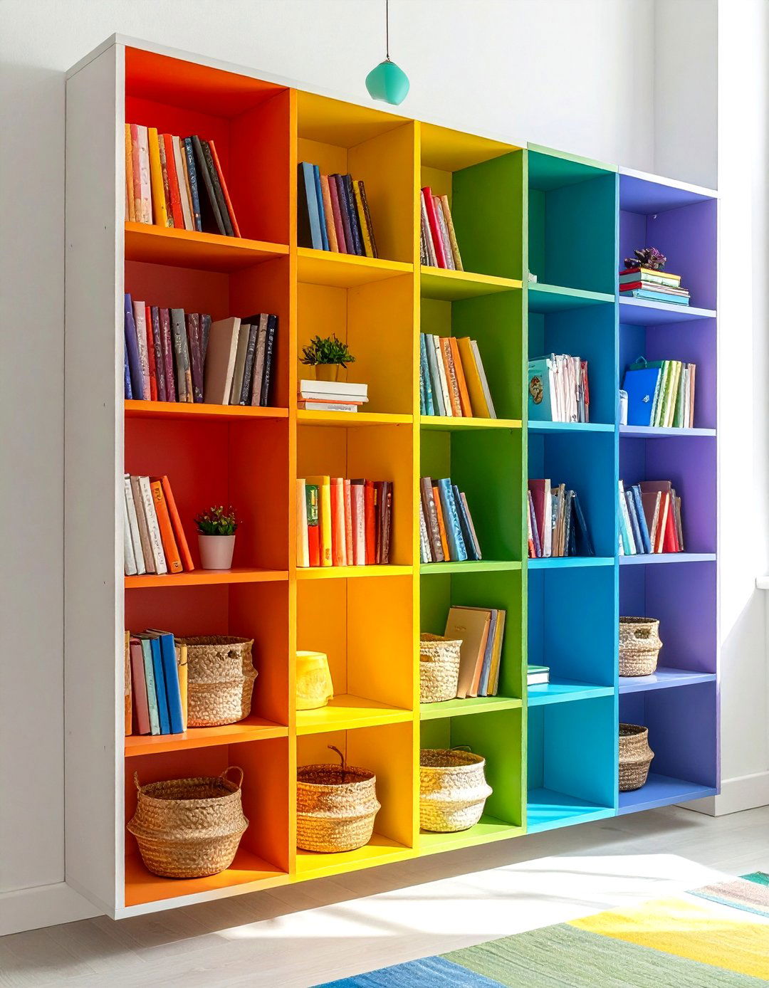 Rainbow Shelving Display Systems - 24 Rainbow Nursery Ideas