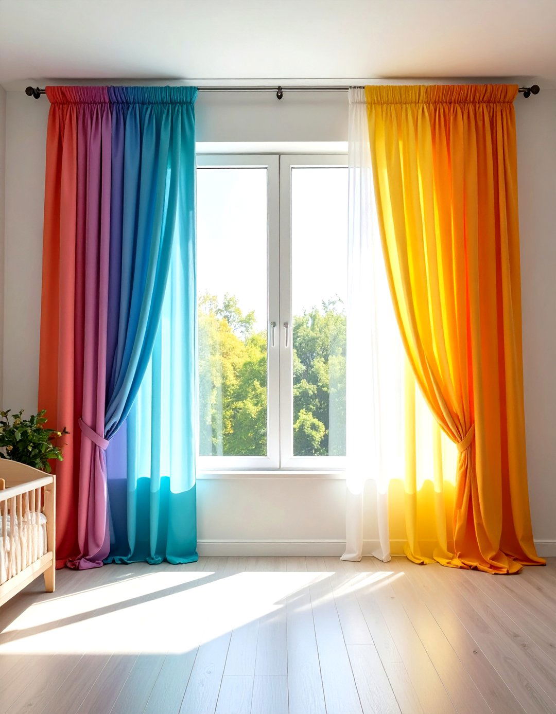 Rainbow Window Treatments - 24 Rainbow Nursery Ideas