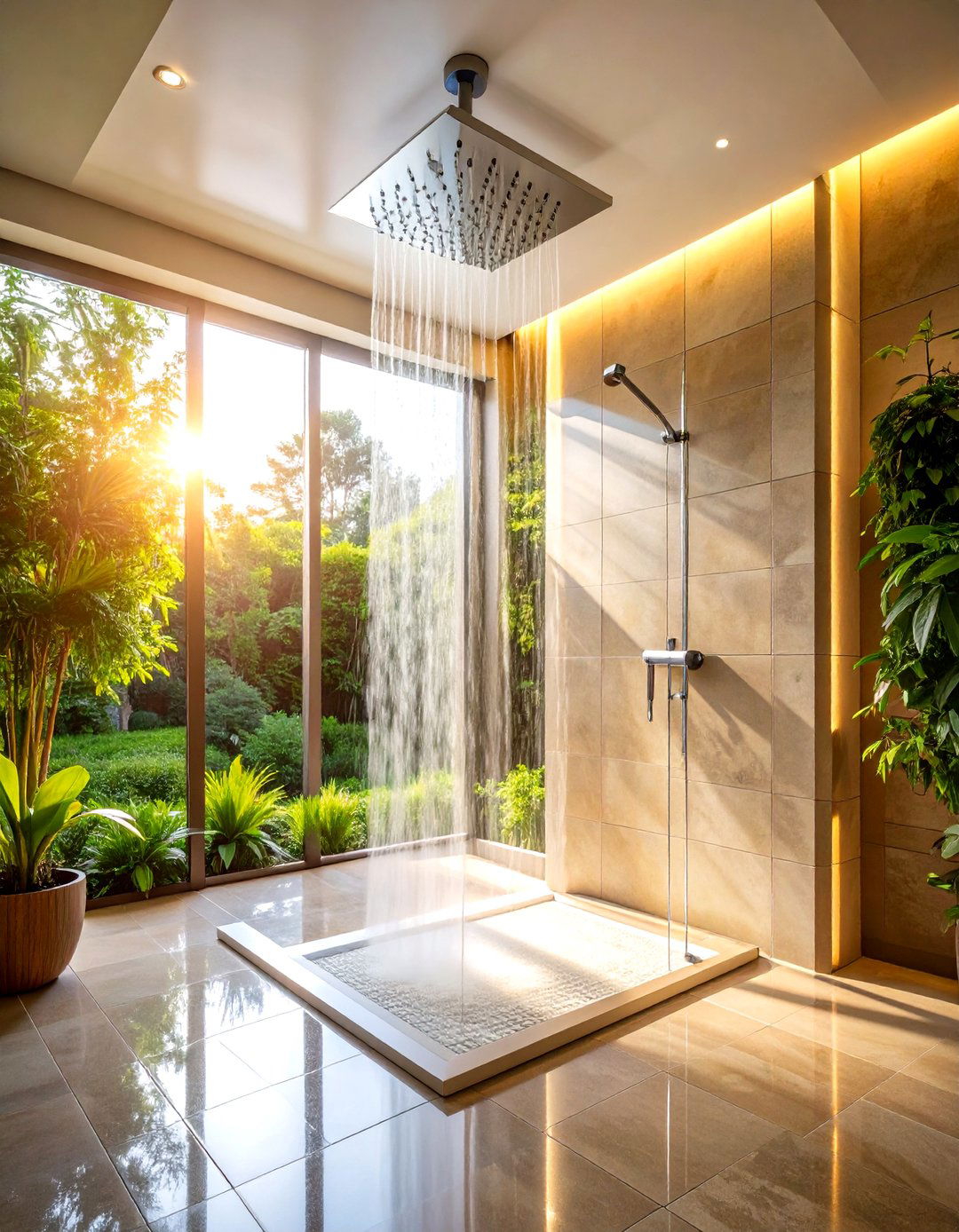 Rainfall Shower Experience Zone - 24 Elegant Bathroom Decor Ideas