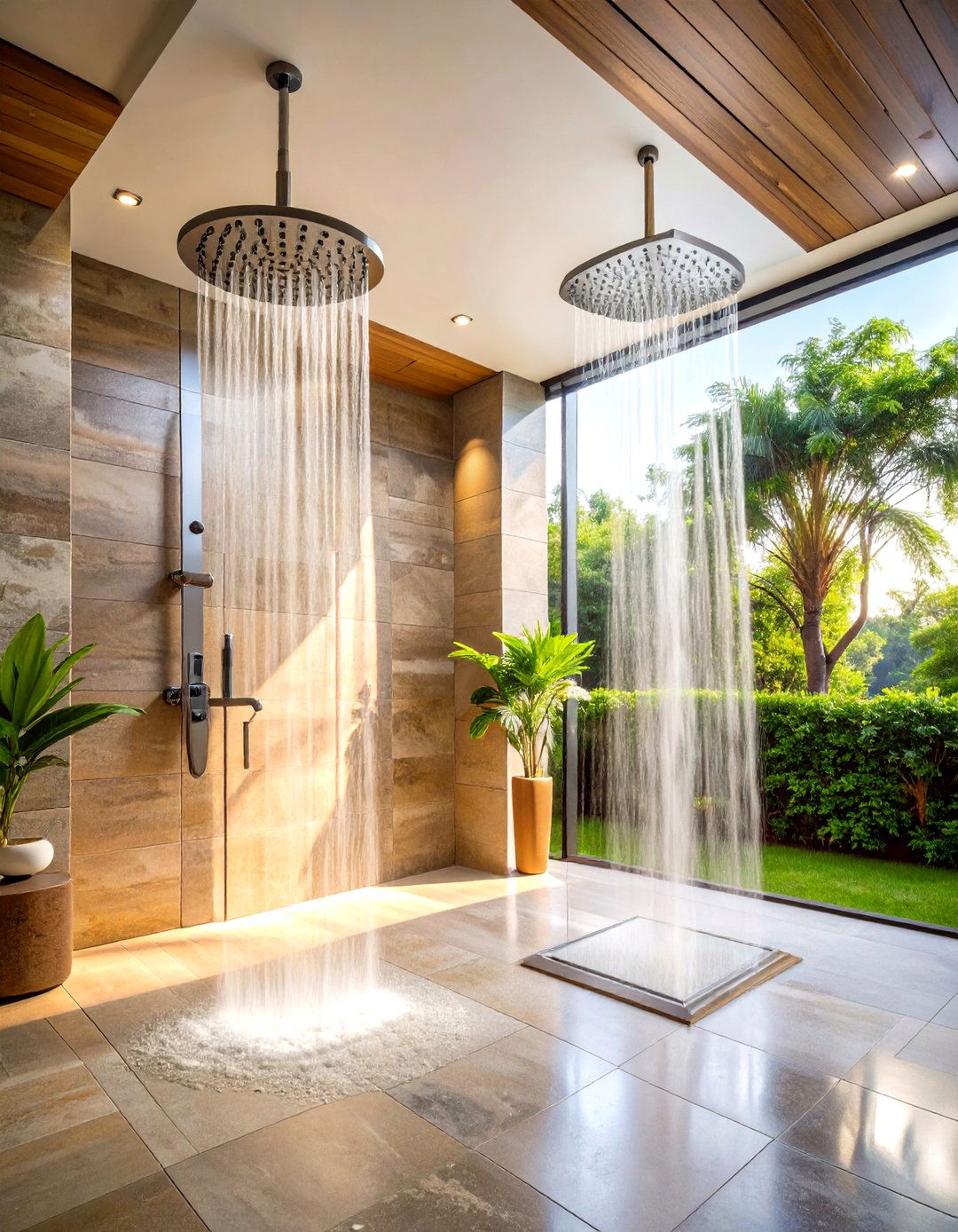 Rainfall Shower Systems - 24 luxury bathroom ideas