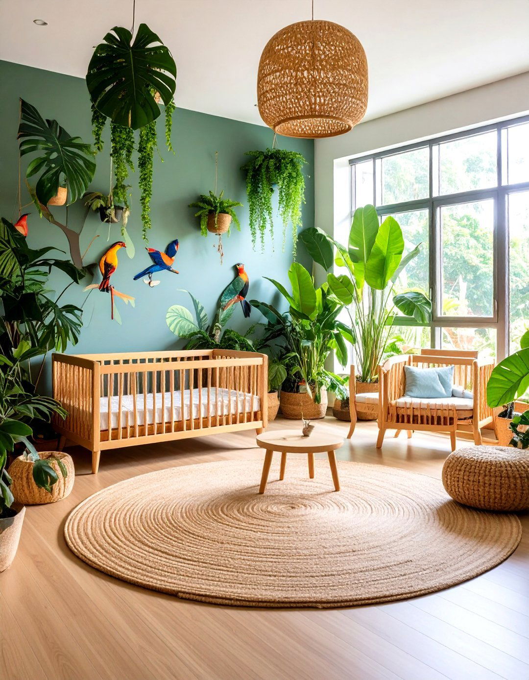 Rainforest Tropical Paradise Nursery - 24 Nature Themed Nursery Ideas
