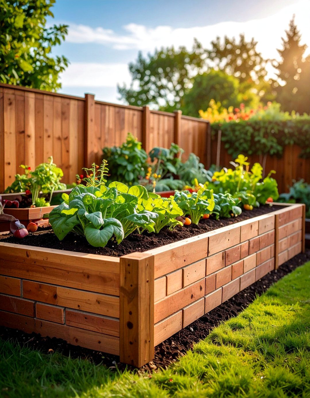 Raised Garden Bed Construction - 24 Brick Landscaping Ideas