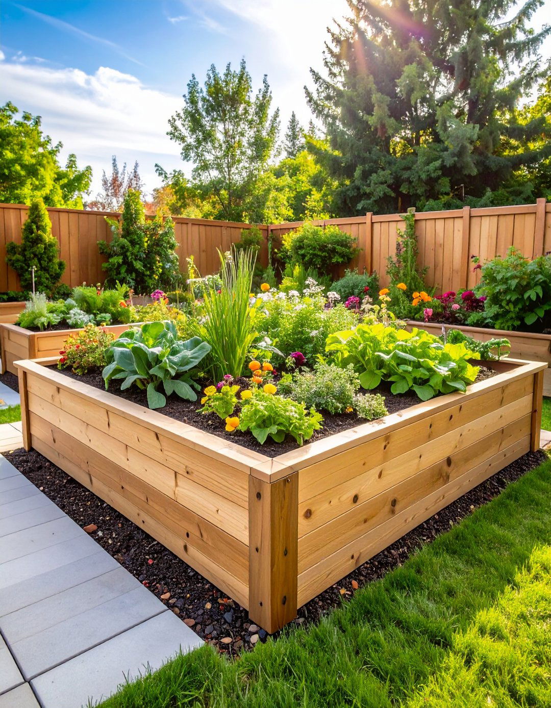 Raised Garden Bed Installation - 24 Cheap Backyard Makeover Ideas