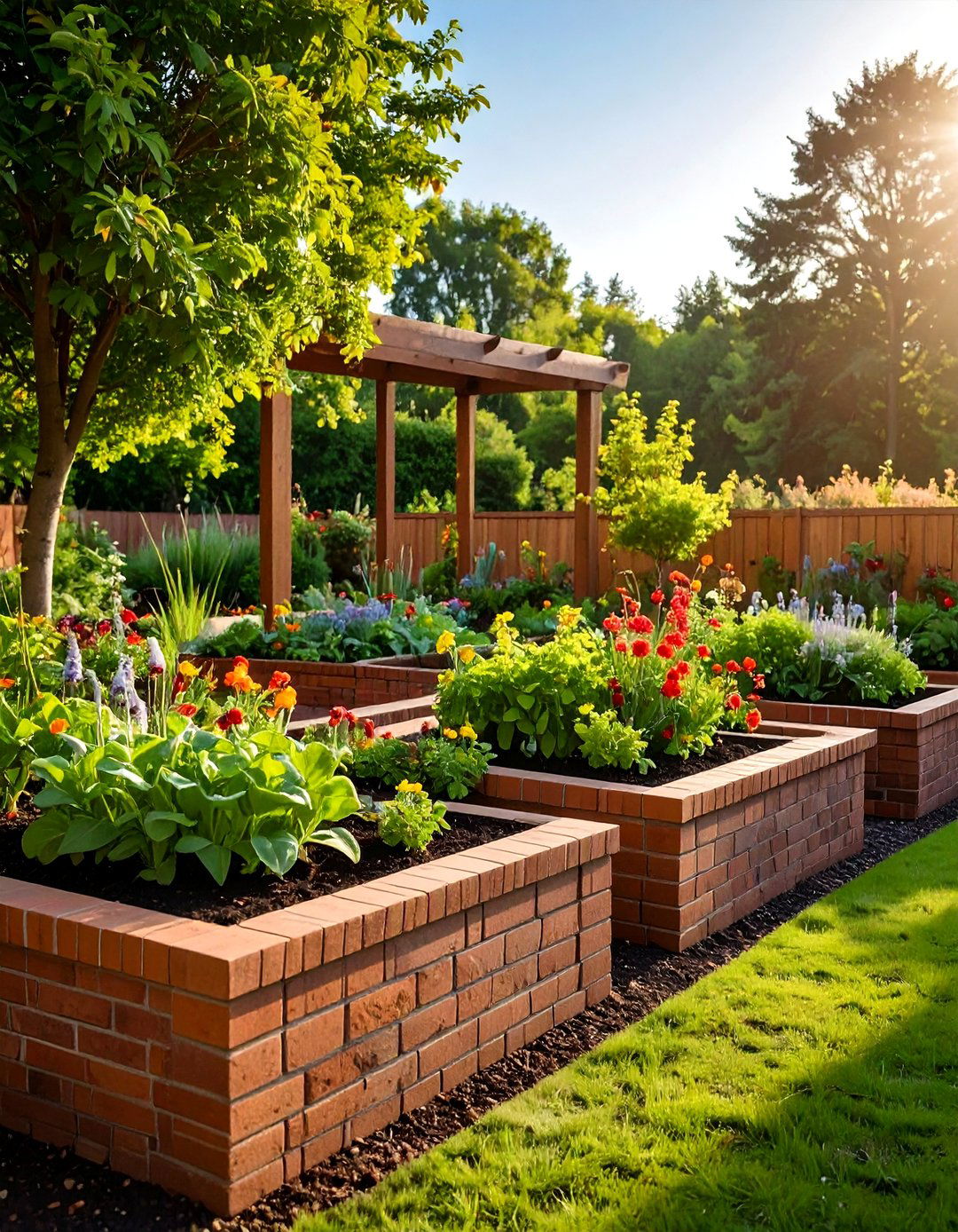 Raised Planter Box Edging - 24 Brick Edging Ideas
