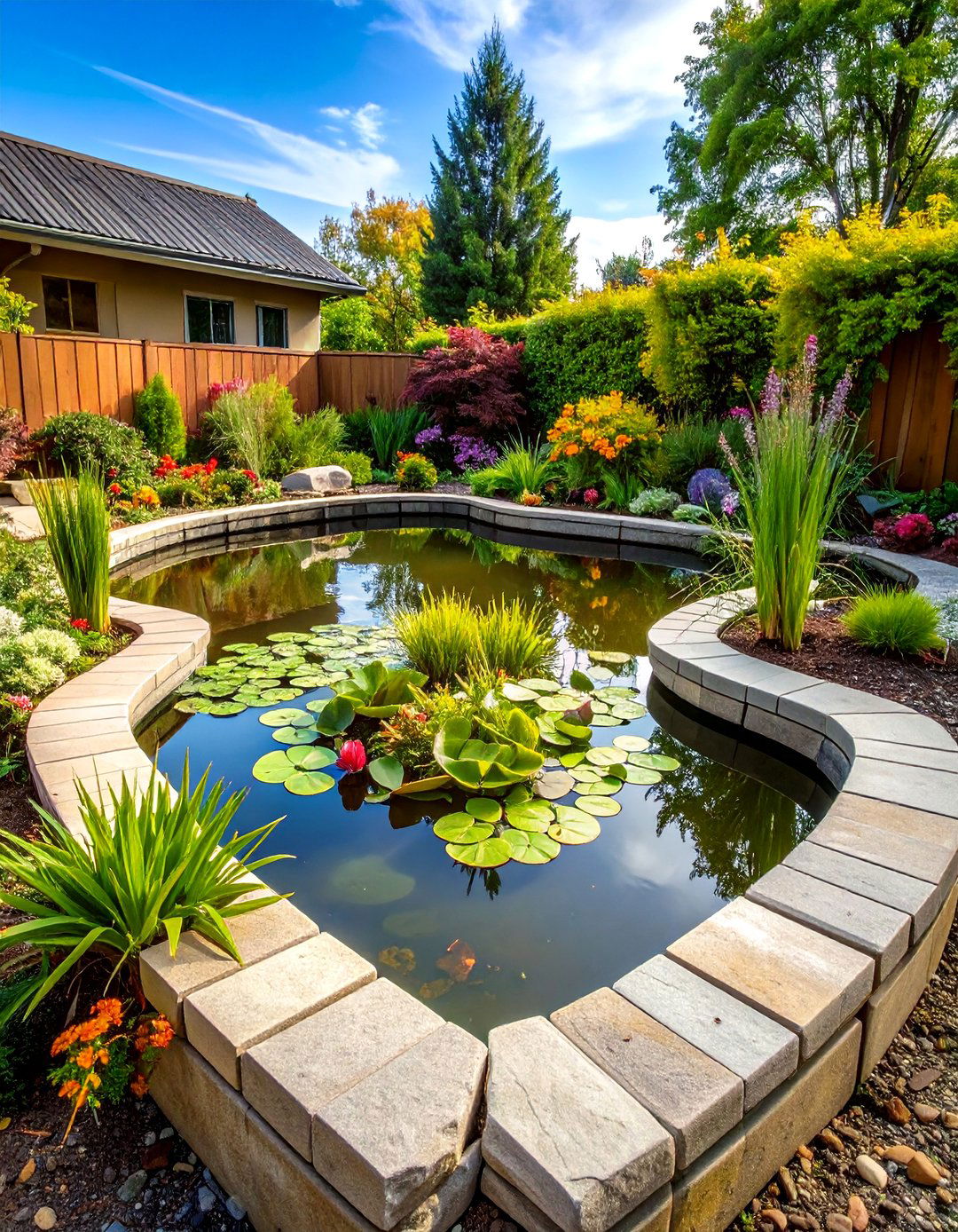 Raised Pond Edging - 24 Cinder Block Garden Ideas