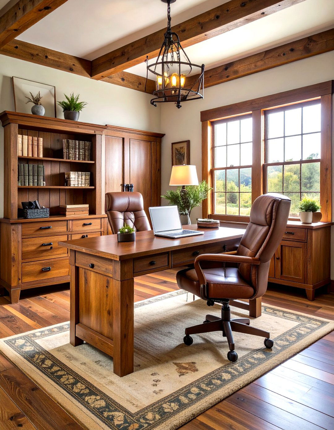 Ranch Style Home Office Workspace - 24 Western Decor Ideas