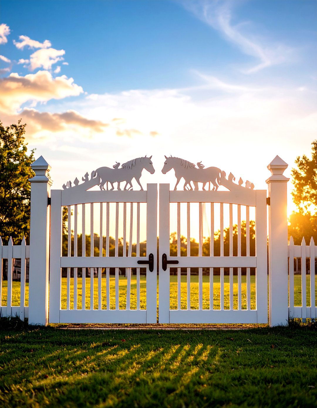 Ranch Style Livestock Theme Gates - 24 Driveway Gate Ideas