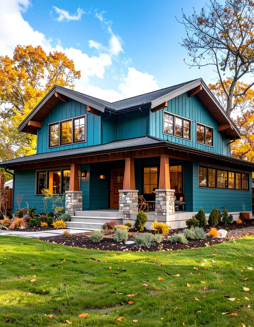 Ranch Style Teal Modernization - 24 Teal House Exterior Ideas