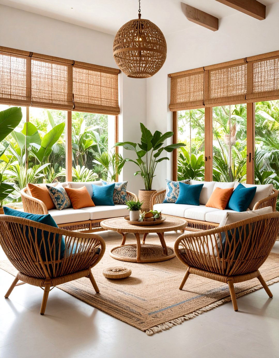 Rattan and Wicker Natural Retreat - 24 70s Living Room Ideas