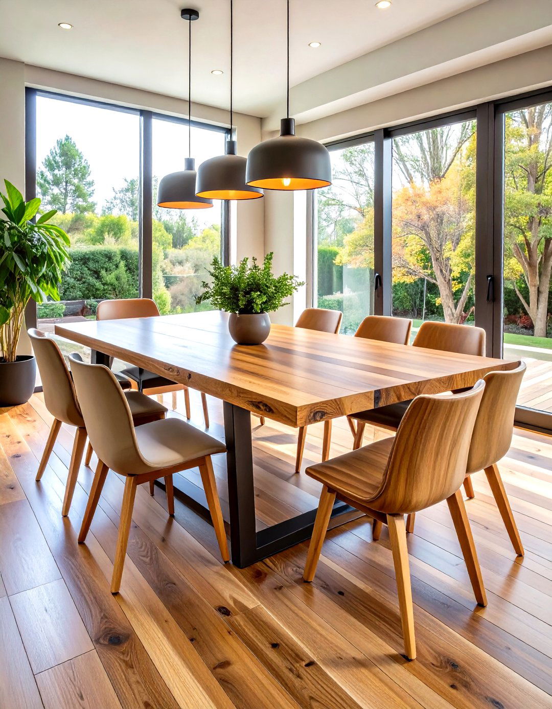 Raw Edge Wood Dining Surfaces - 24 Metro Style Interior Design Ideas