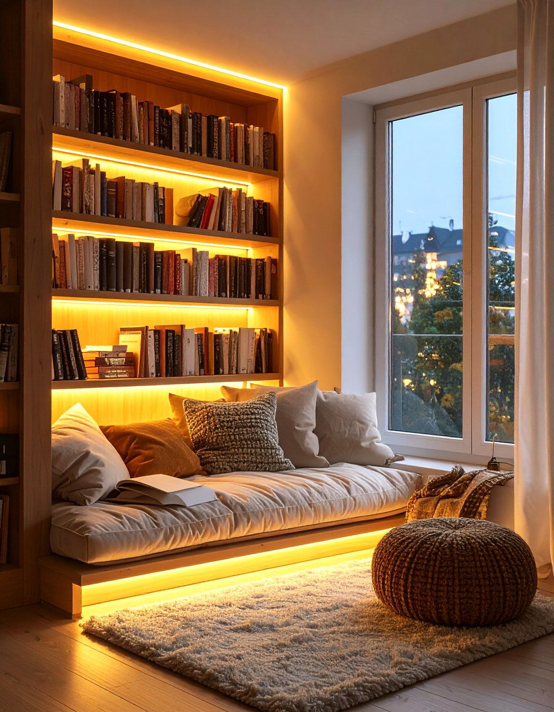 Reading Nook Accent Lighting - 24 Aesthetic Room Ideas With Led Lights