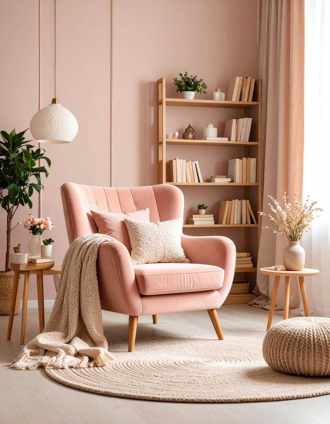Reading Nook Blush Pink Integration - 24 Blush Pink Bedroom Ideas