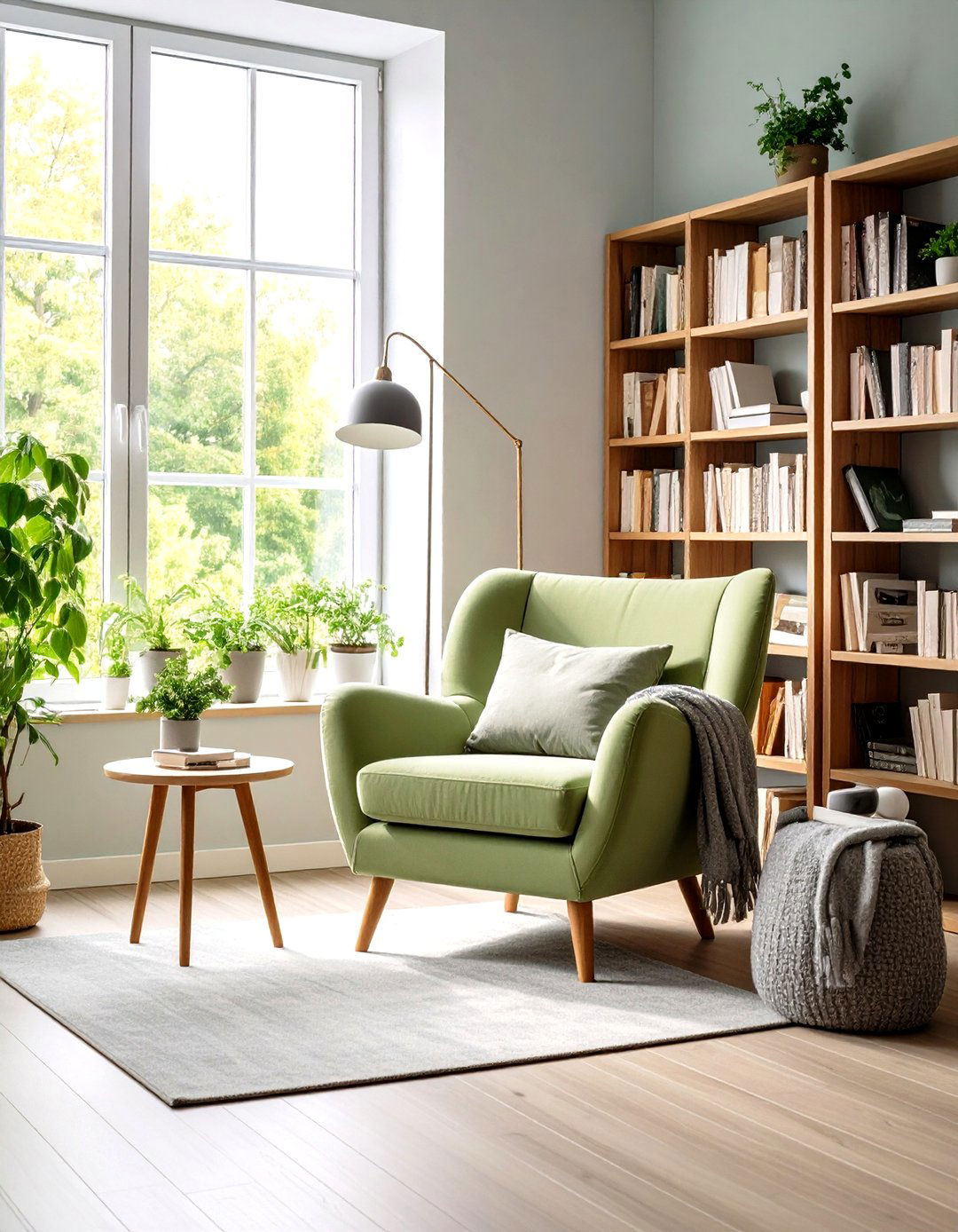 Reading Nook Corner - 24 Grey and Sage Green Living Room Ideas
