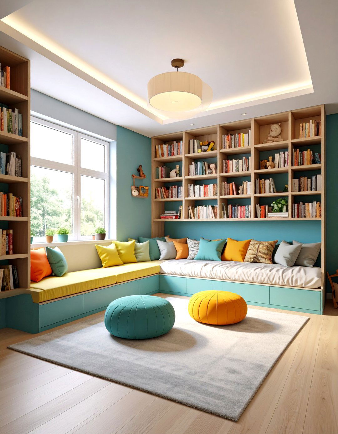 Reading Nook Library Sanctuary - 24 Kids Room Ideas