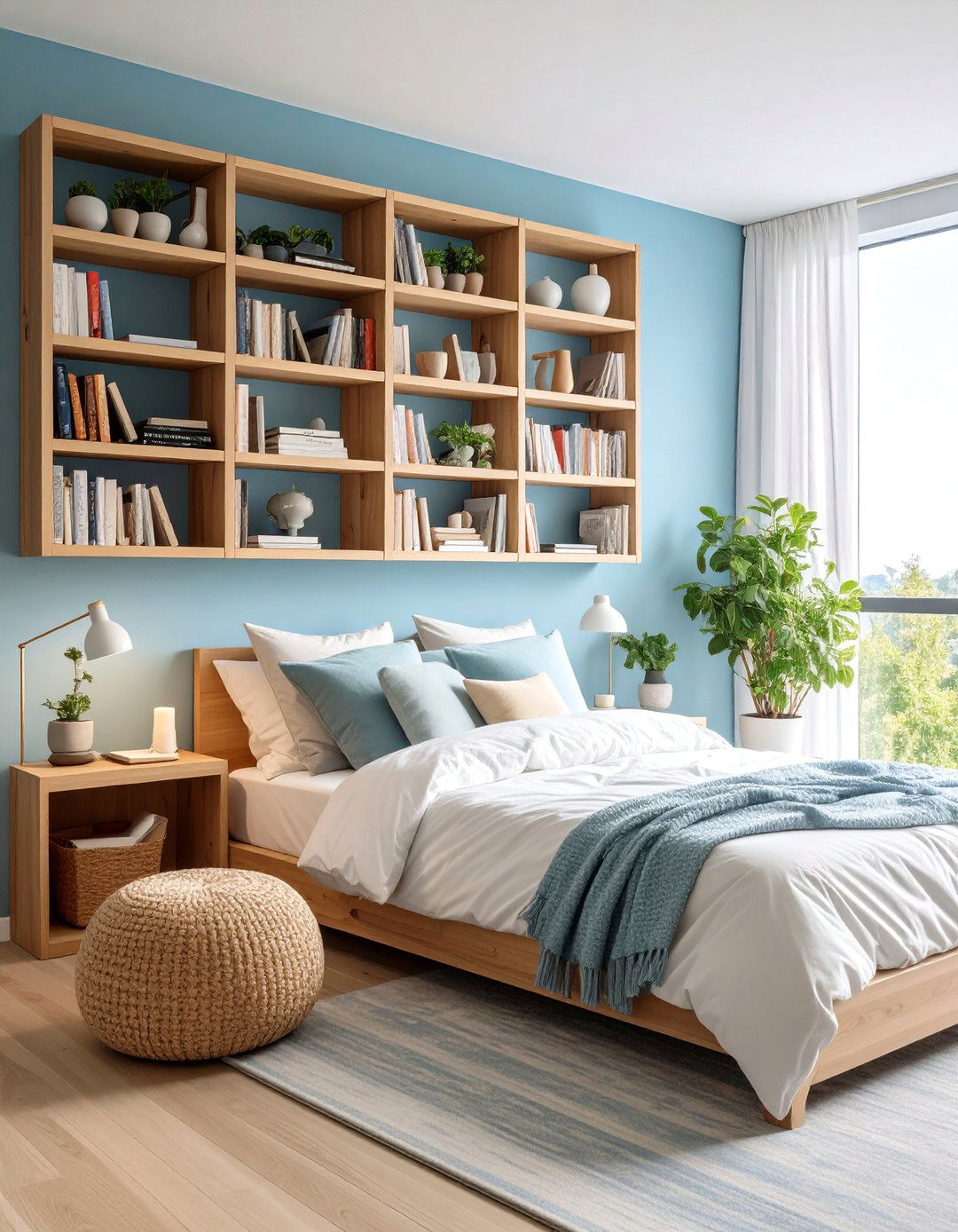 Reading Nook with Built in Shelving - 24 Bedroom Seating Area Ideas