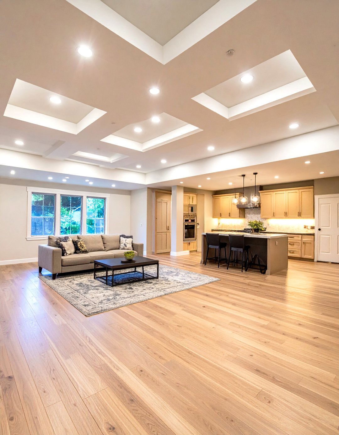 Recessed LED Ceiling Lights with Smart Controls - 24 Basement Lighting Ideas