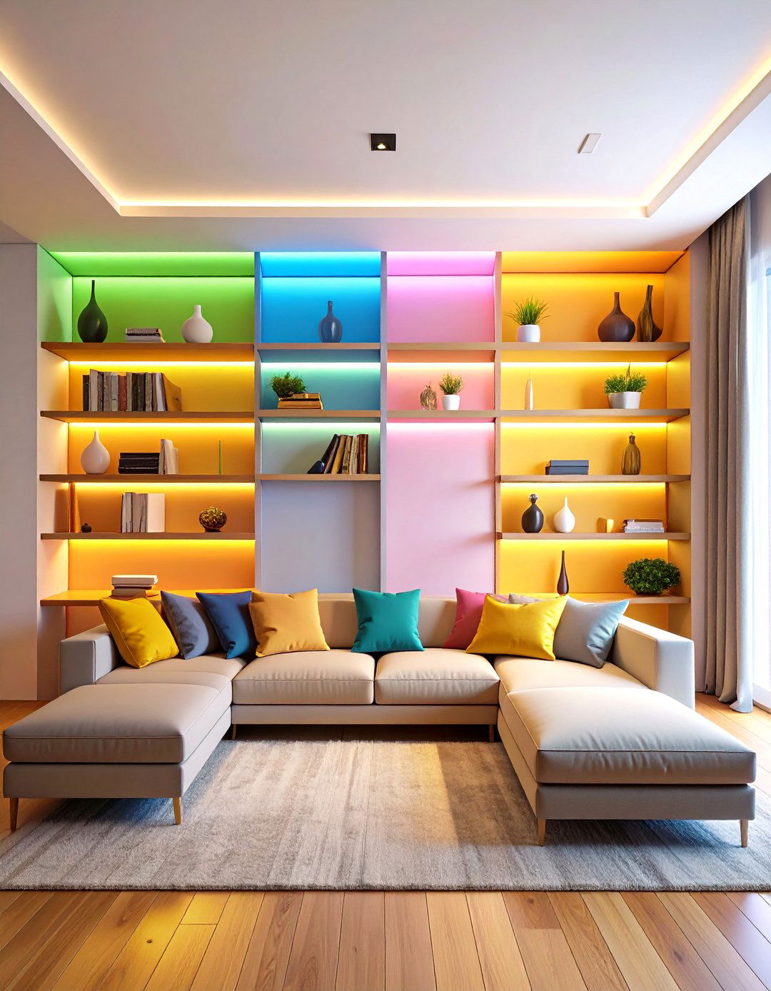 Recessed Shelving Media System - 24 Media Wall Ideas