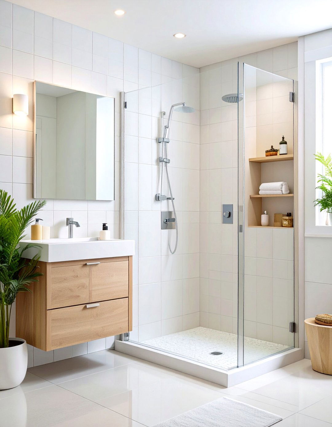 Recessed Shower Niche Storage - 24 Bathroom Shelf Ideas