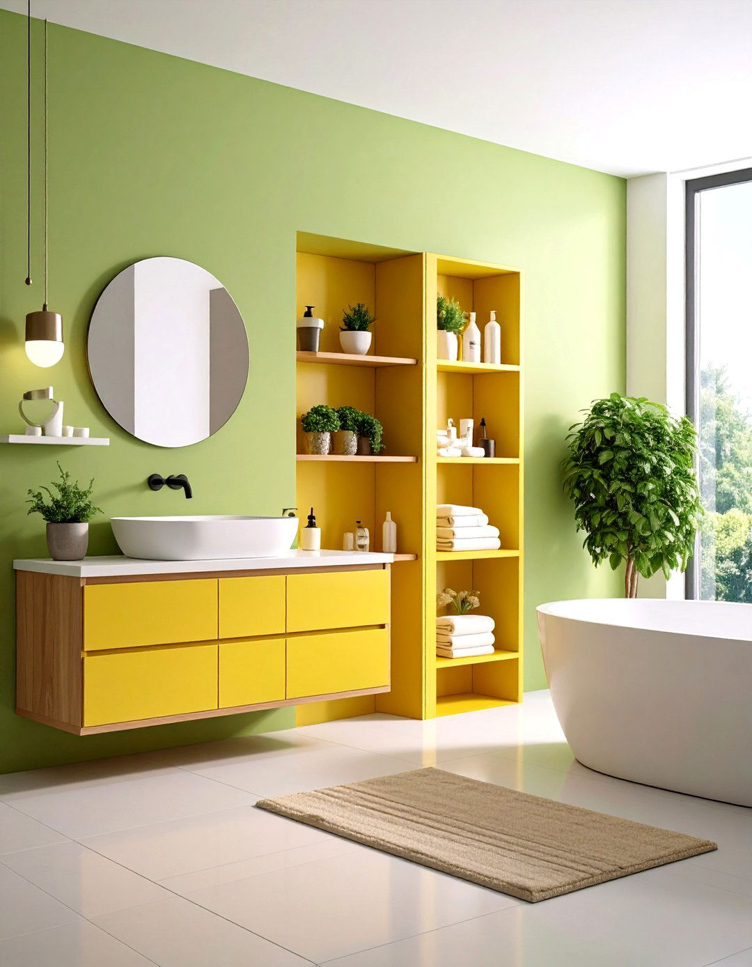 Recessed Wall Niche with Integrated Shelving - 24 Bathroom Furniture Ideas