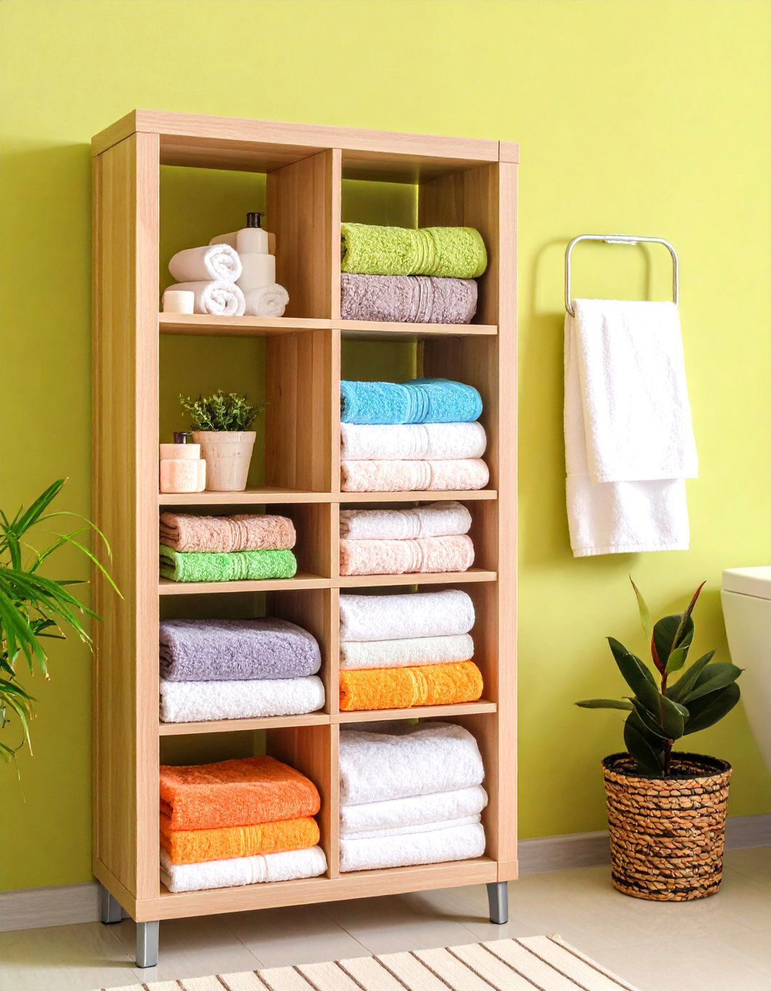 Recessed Wall Storage - 24 Towel Display Ideas