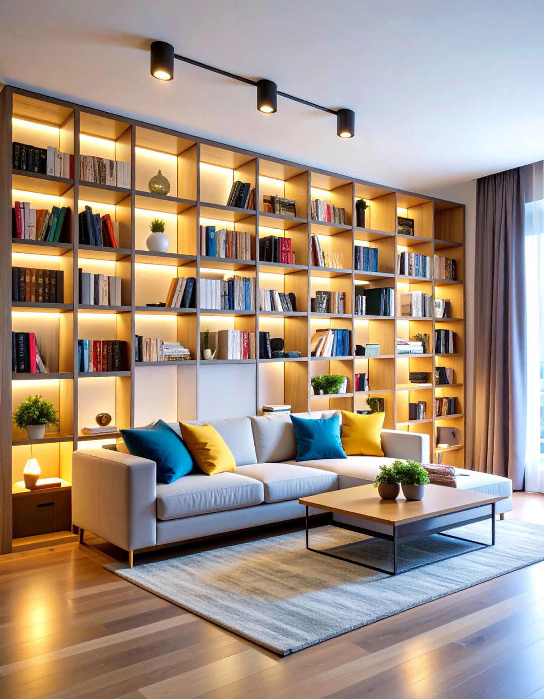 Rechargeable Portable Bookshelf Spotlights - 24 Bookshelf Lighting Ideas