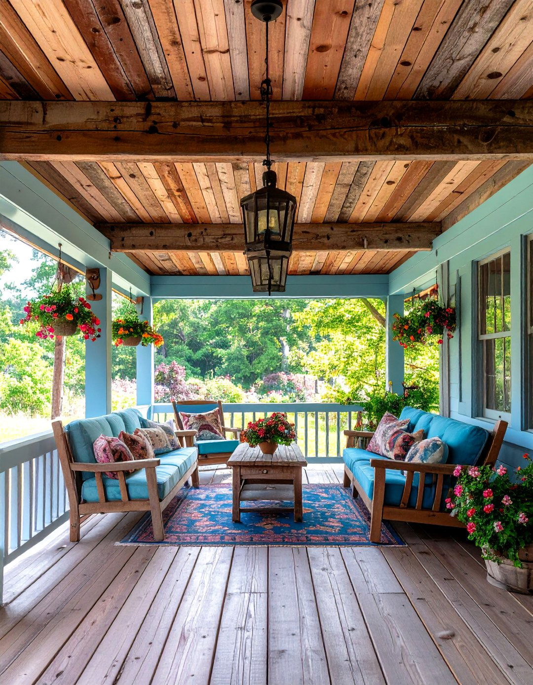 Reclaimed Barn Wood Rustic Ceiling - 24 Porch Ceiling Ideas