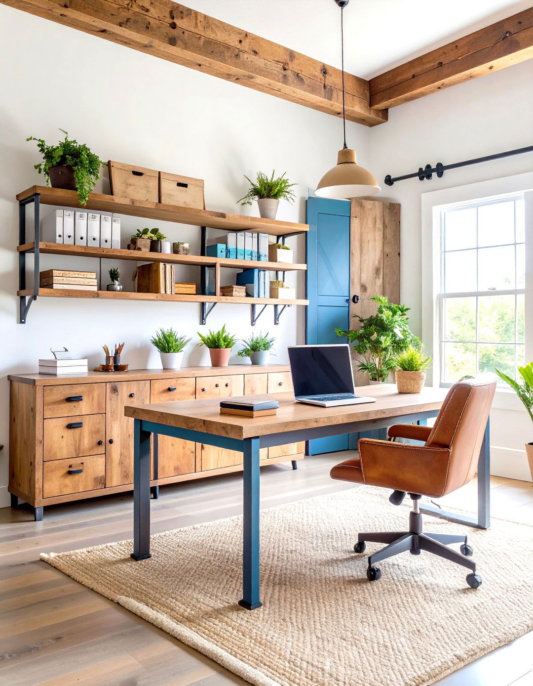 Reclaimed Material Workspace - 24 Wabi Sabi Interior Design Ideas
