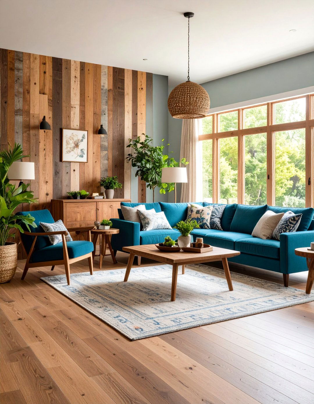 Reclaimed Wood Accent Paneling - 24 Half Wall Paneling Ideas