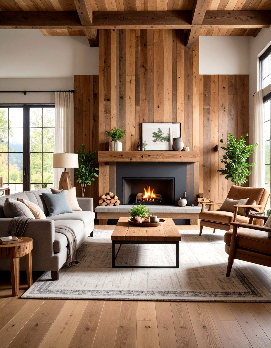 Reclaimed Wood Accents - 24 Modern Ranch House