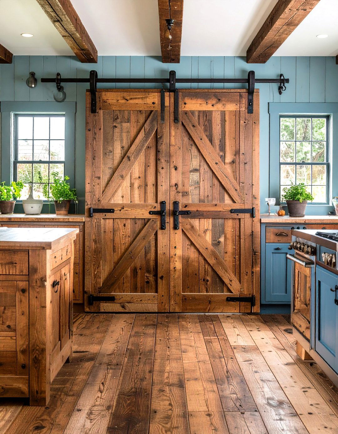 Reclaimed Wood Character - 24 Pantry Door Ideas
