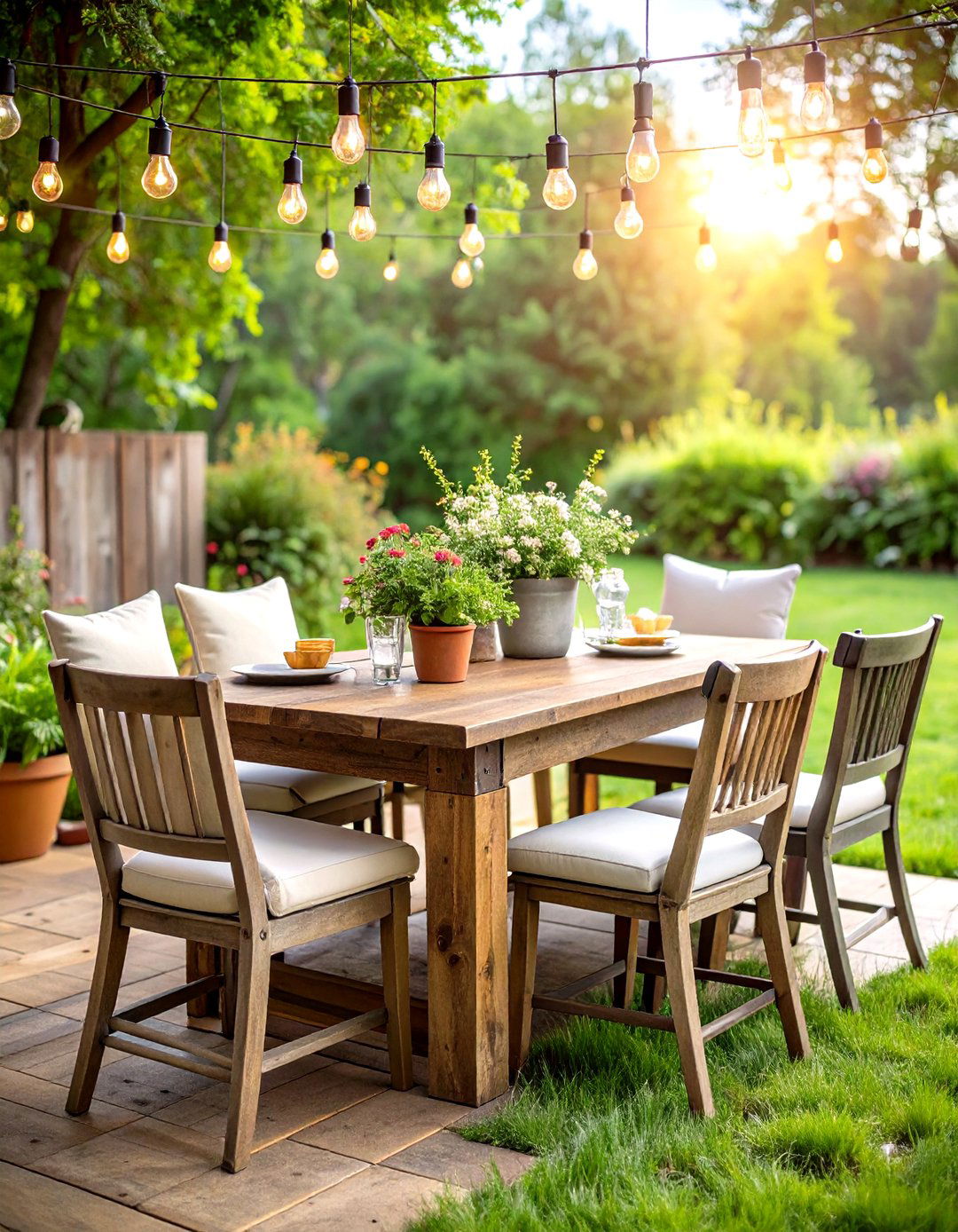 Reclaimed Wood Dining Farmhouse Patio - 24 Farmhouse Patio Ideas