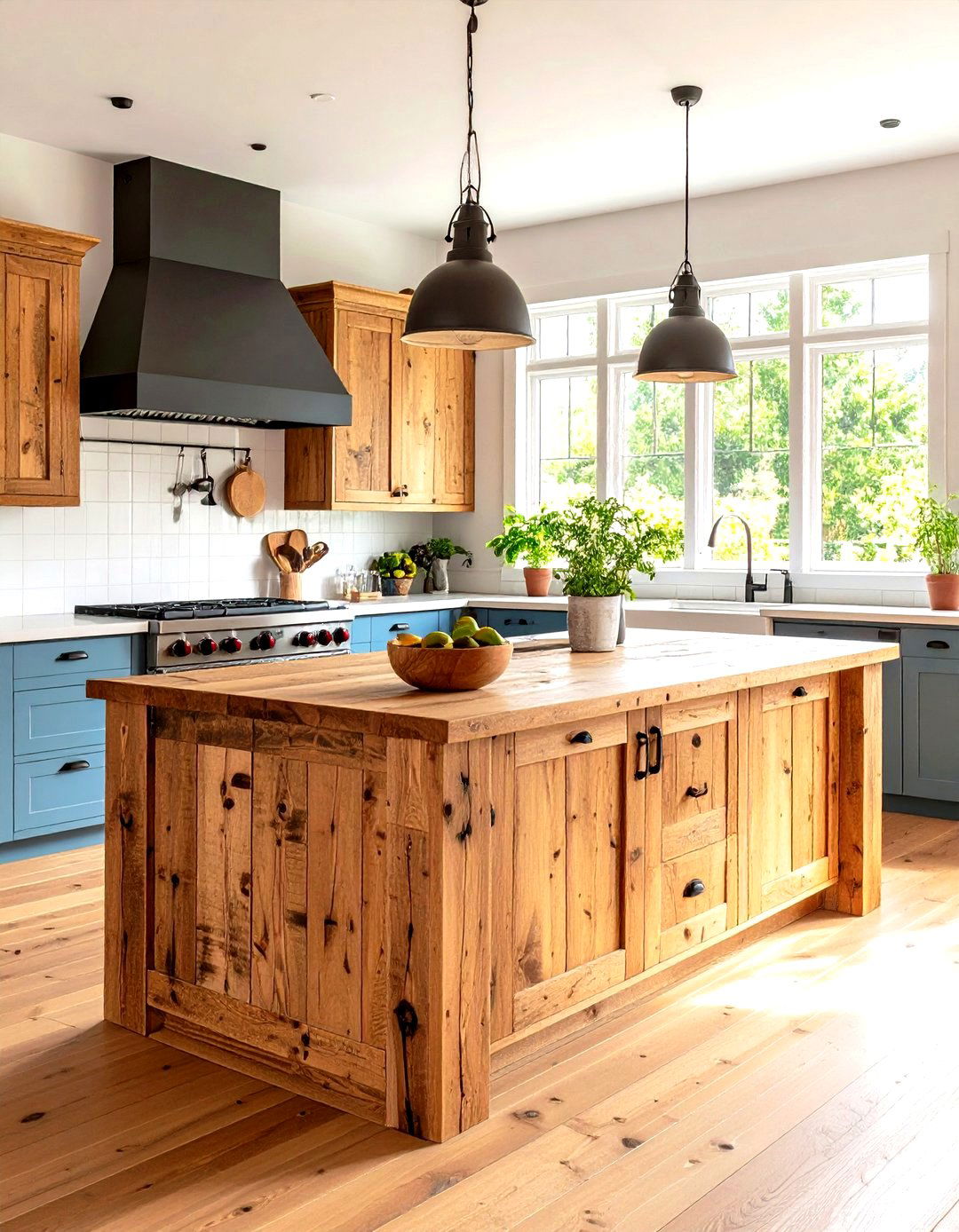 Reclaimed Wood Islands with Sustainable Materials - 24 Small Kitchen Island Ideas