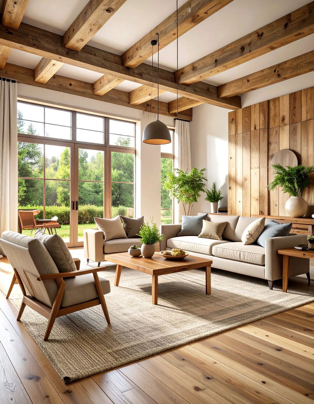 Reclaimed Wood Living Room Theme - 24 Natural Living Room Ideas