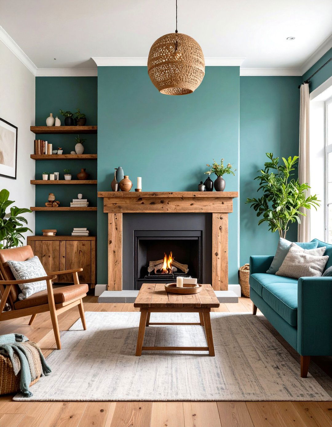 Reclaimed Wood Mantel Designs - 24 Scandinavian Fireplace Ideas