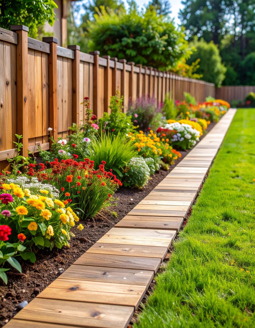 Reclaimed Wood Shingle Edging - 24 Recycled Garden Edging Ideas