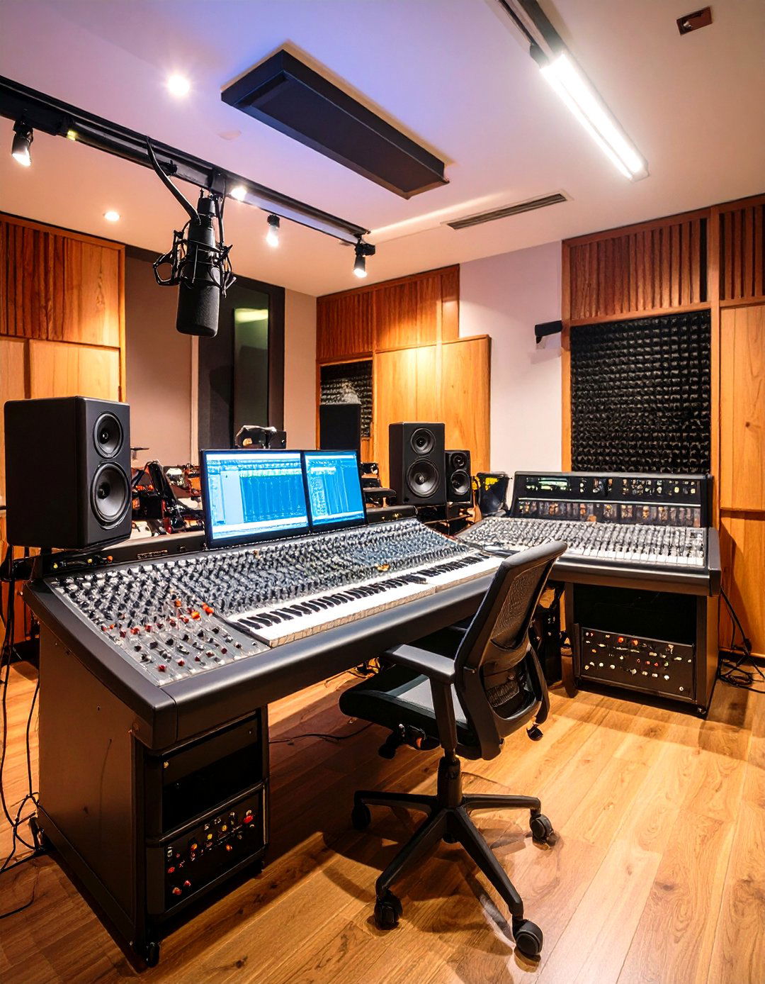 Recording Studio with Professional Equipment - 24 Luxury Man Cave Ideas