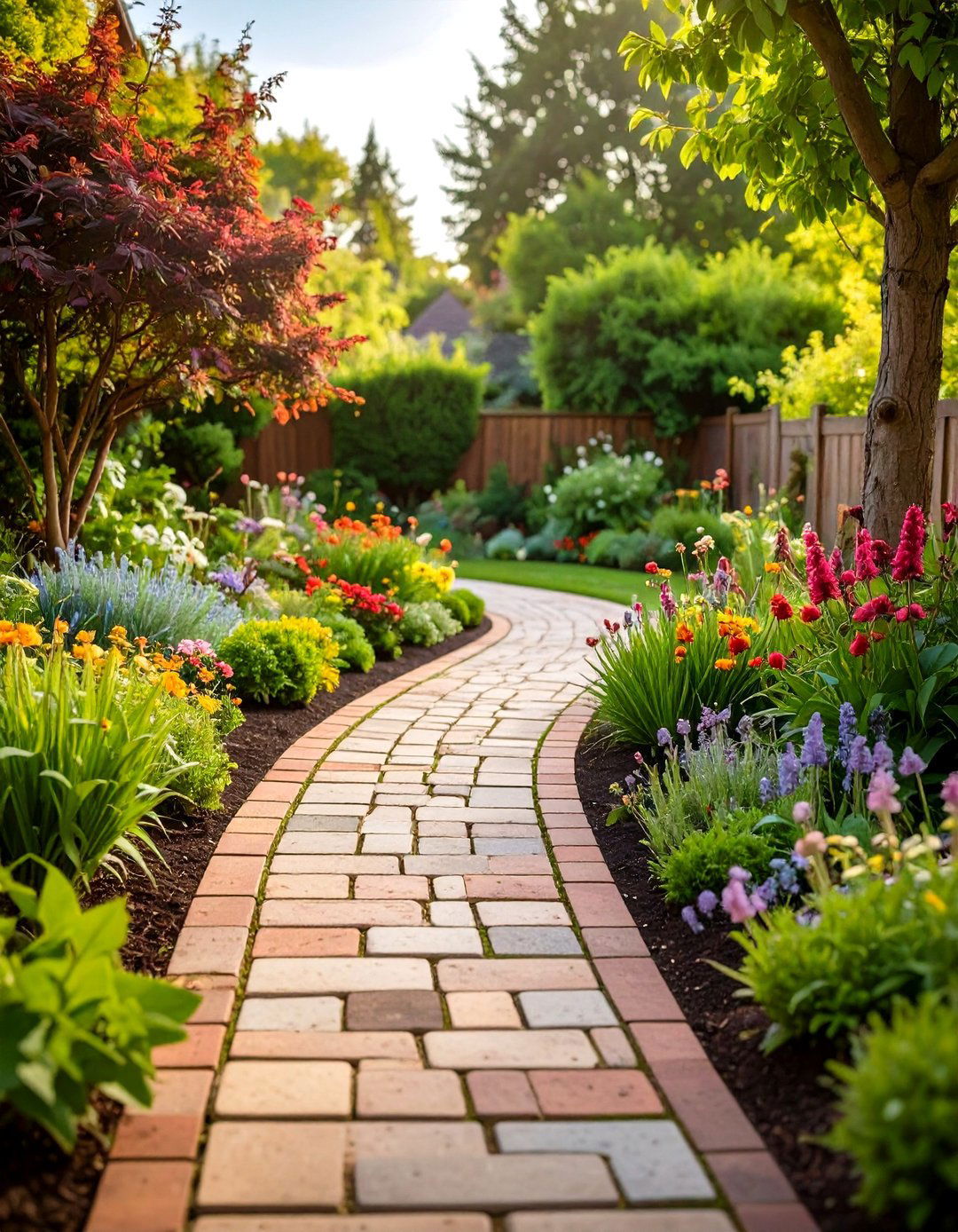 Recycled Brick Pathway Edging - 24 Garden Edging Ideas