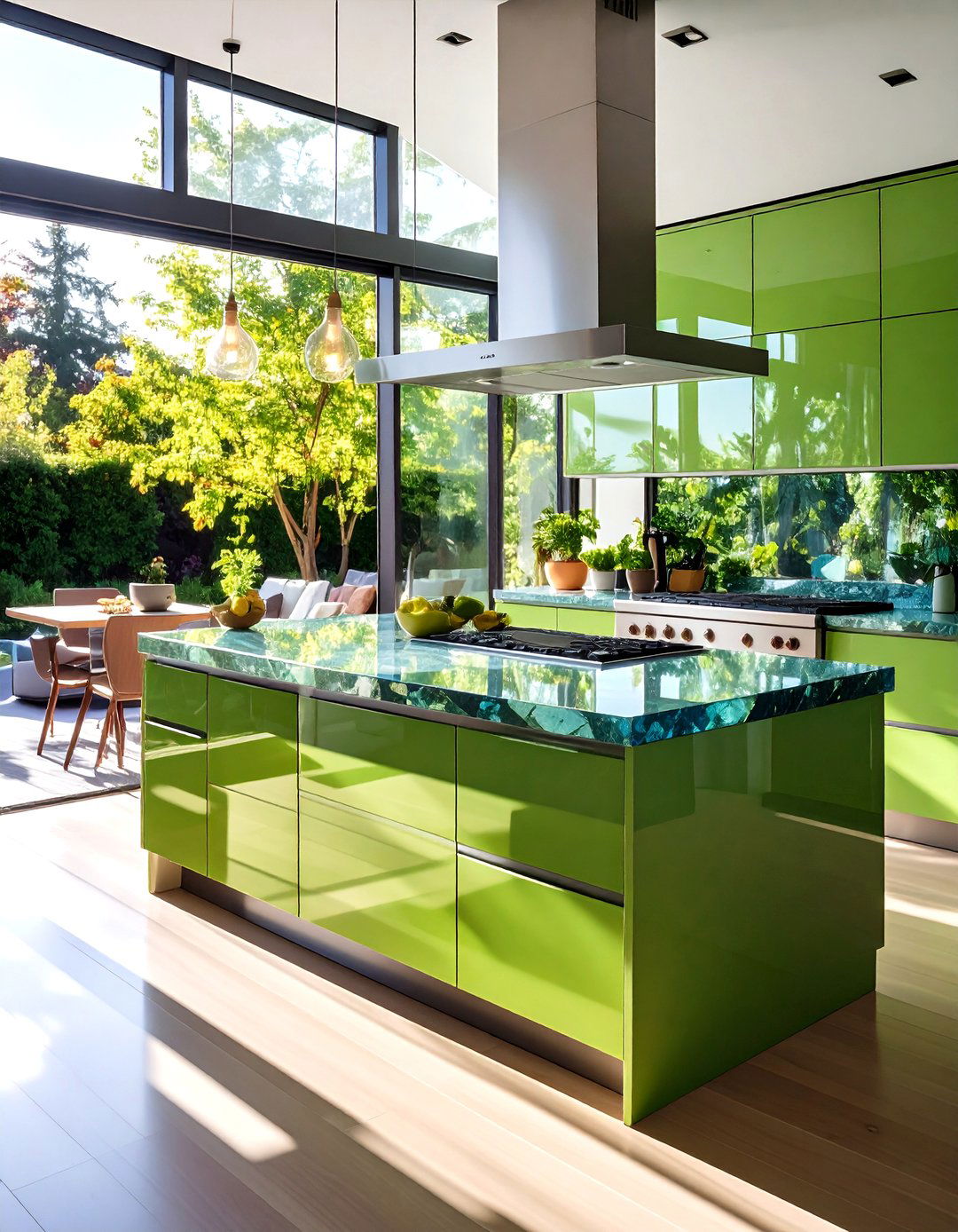 Recycled Glass Eco Friendly Counter - 24 Outdoor Kitchen Countertop Ideas
