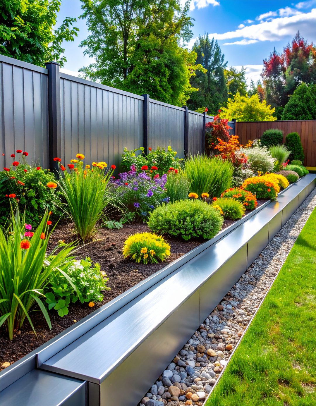 Recycled Metal Sheeting Borders - 24 Recycled Garden Edging Ideas