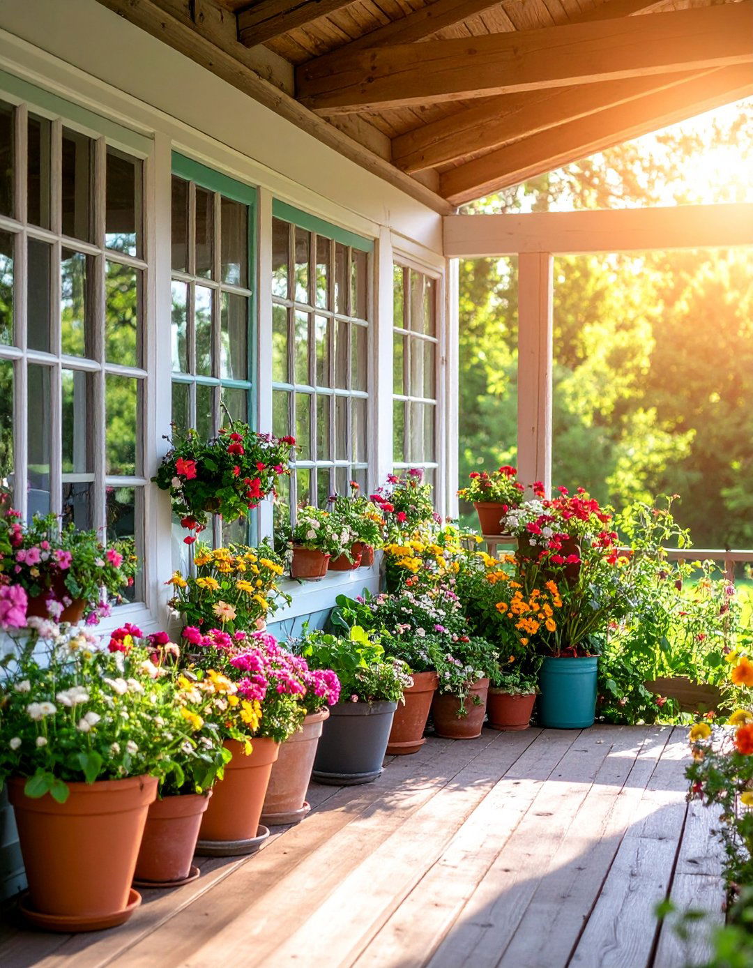 Recycled Window Greenhouse - 24 Porch Greenhouse Ideas