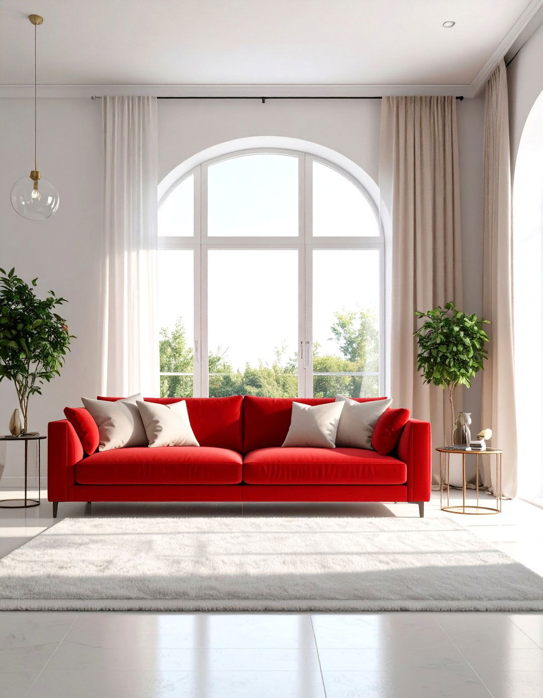 Red Couch Natural Light Maximizing - 24 Red Couch Living Room Ideas
