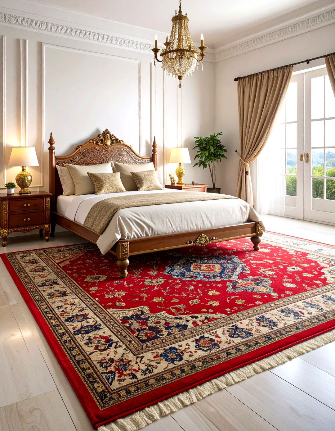 Red Persian Rug Bedroom - 24 Red Bedroom Ideas
