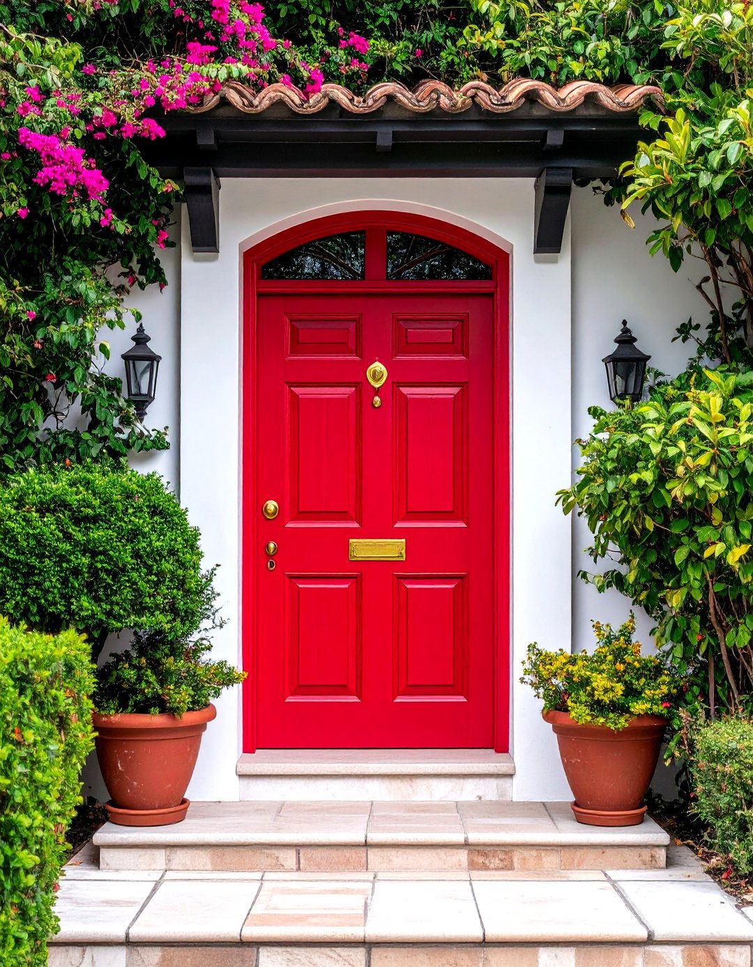 Red Spanish Colonial Door - 24 Spanish Style Front Door Ideas