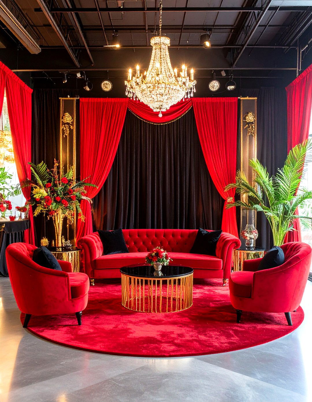 Red and Black Photo Booth - 24 Red and Black Wedding Ideas